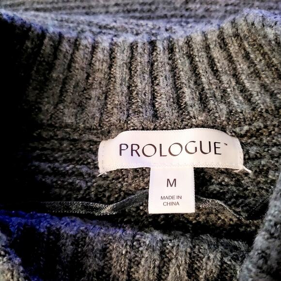 Prologue by Target Gray Knit Bubble Sleeve Crewneck Sweater Dress Women's Size M - Picture 4 of 6